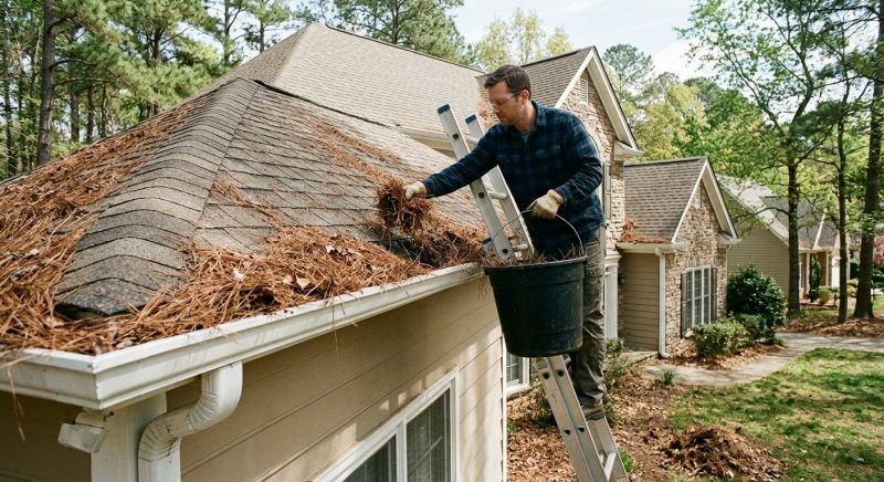 Gutter Pine Needle Removal in Pittsburgh, PA